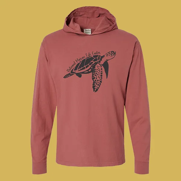 Nantucket Red Hoodie with Seal and NMLC branding